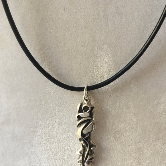 COPY - Janus Roman God Pendant Black Leather Necklace, God of Past and Present - Picture 5 of 7